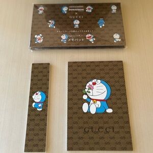 NWT Gucci X Doraemon Memo Pad, Stationary Set💗